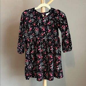 ⭐️⭐️ PICK 5 / $20 Jumping Beans Girls Black Floral Long-Sleeve Dress Size 4